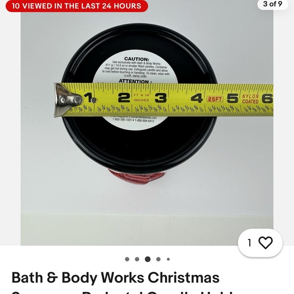 Snowman 3 wick candle holder Bath and Bodyworks - Picture 5 of 8